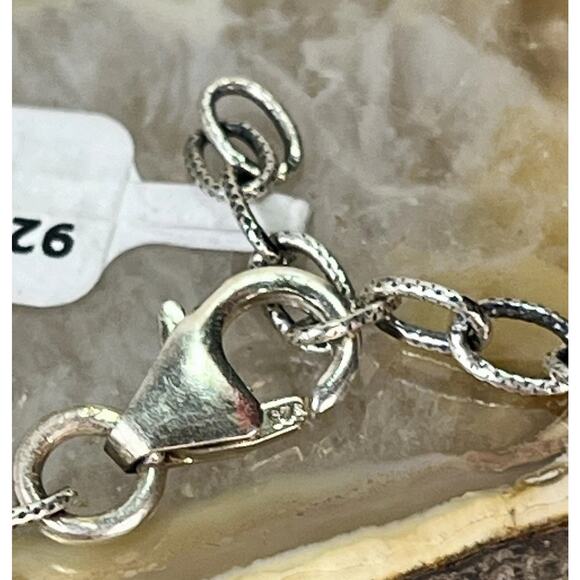 Native American NAVAJO Sterling Silver MOJAVE TURQUOISE Lariat Necklace 26"- NEW - Picture 11 of 16